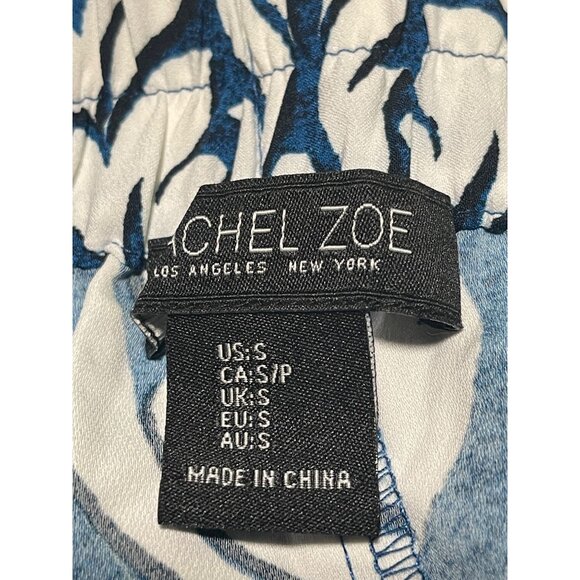 Rachel Zoe Womens Blue & White Damask Print Pants Size S Polyester Wide Leg - Picture 6 of 8